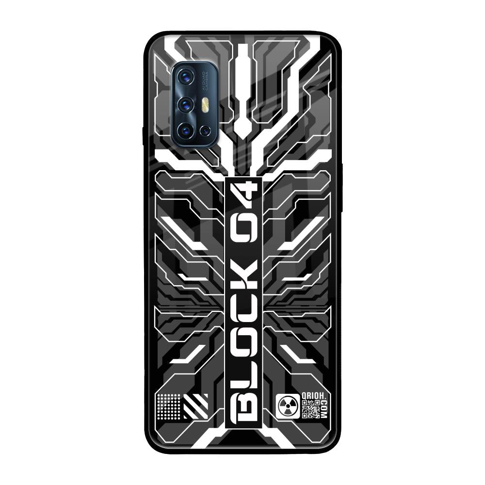 Monochrome Magic Vivo V17 Glass Back Cover Online