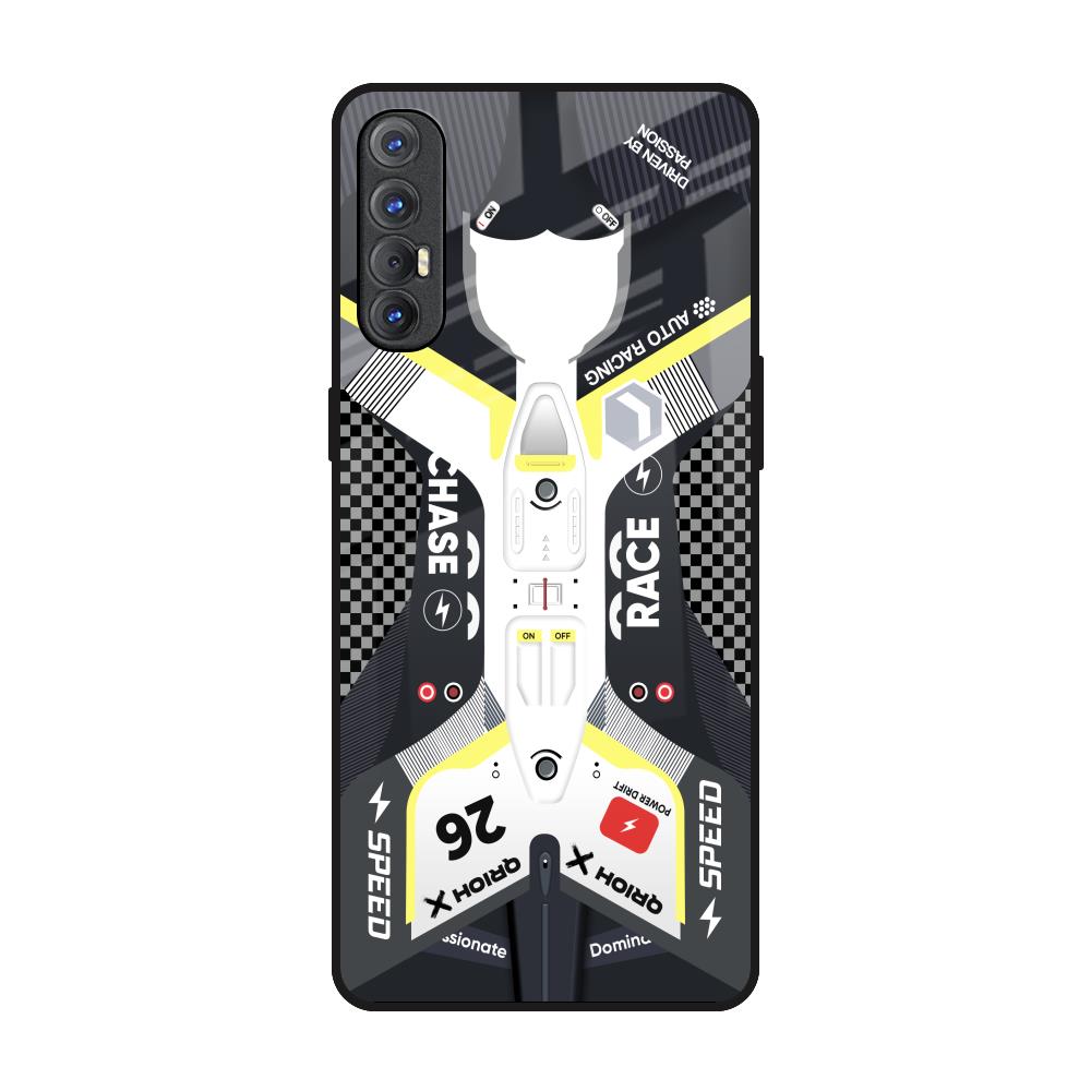 Car Enthusiast Oppo Reno 3 Pro Glass Back Cover Online