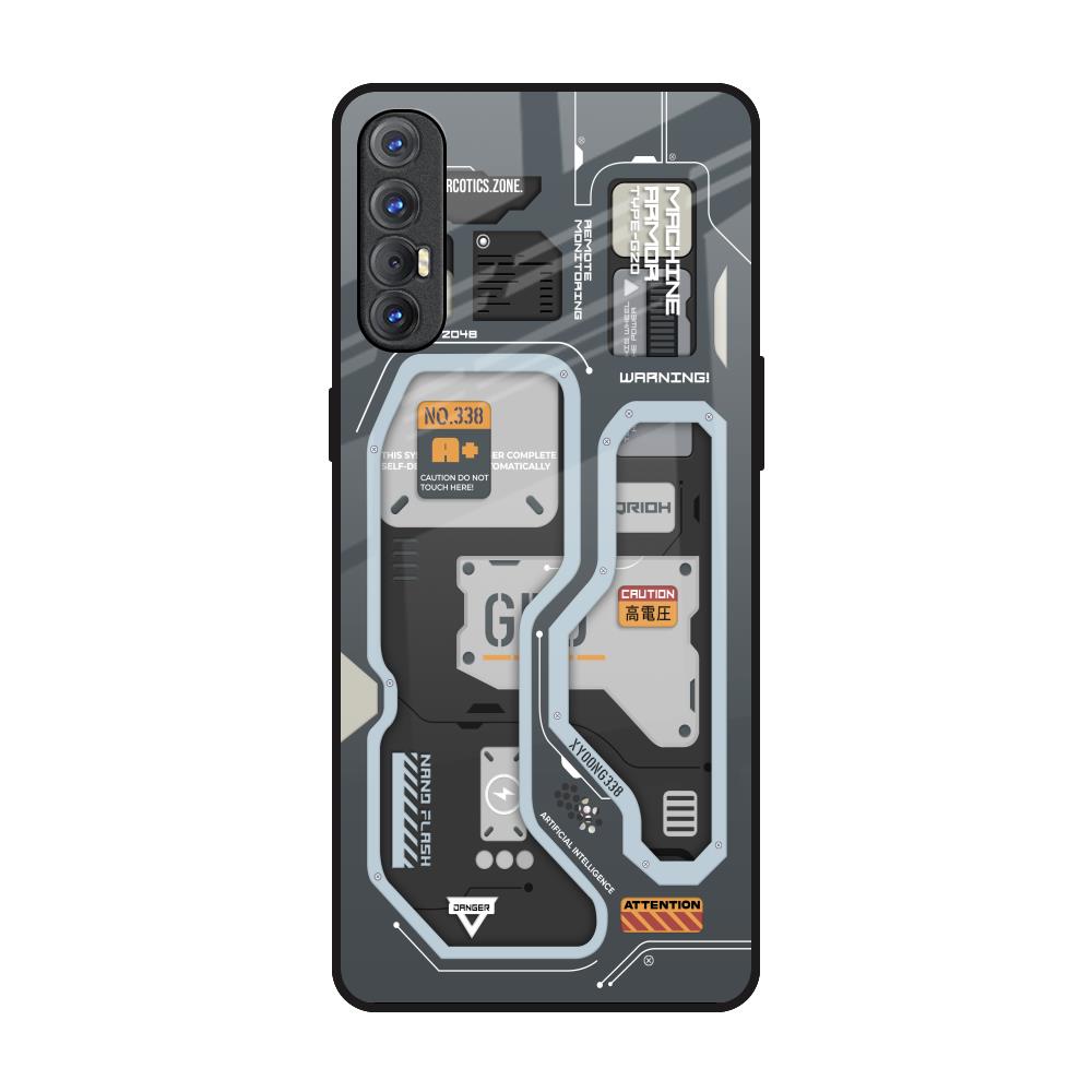 Retro Futuristic Oppo Reno 3 Pro Glass Back Cover Online