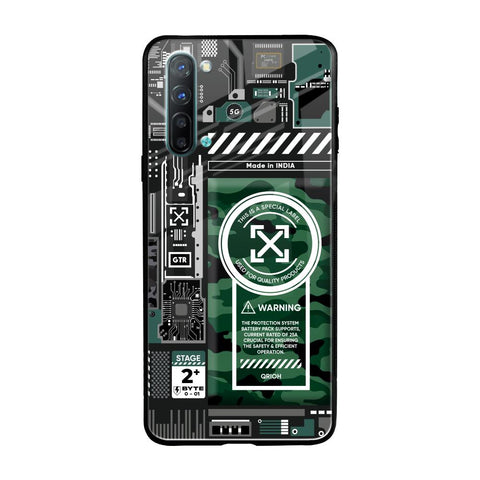 Green Camo Circuit Oppo Reno 3 Glass Back Cover Online