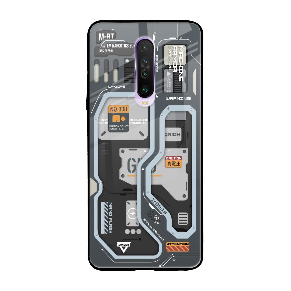 Retro Futuristic Poco X2 Glass Back Cover Online