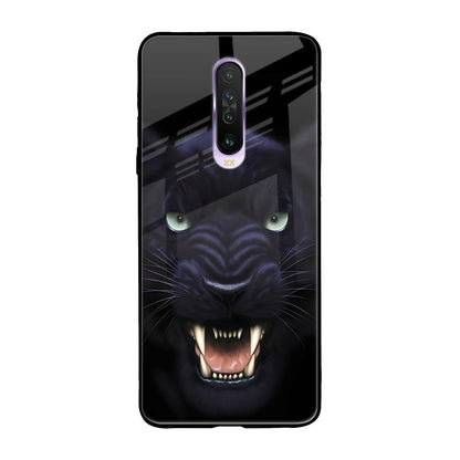 Angry Black Leopard Poco X2 Glass Back Cover Online