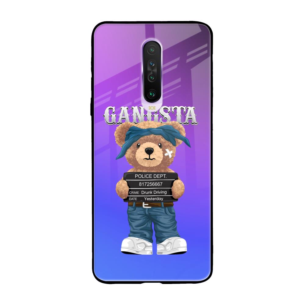 Gangsta Bear Poco X2 Glass Back Cover Online