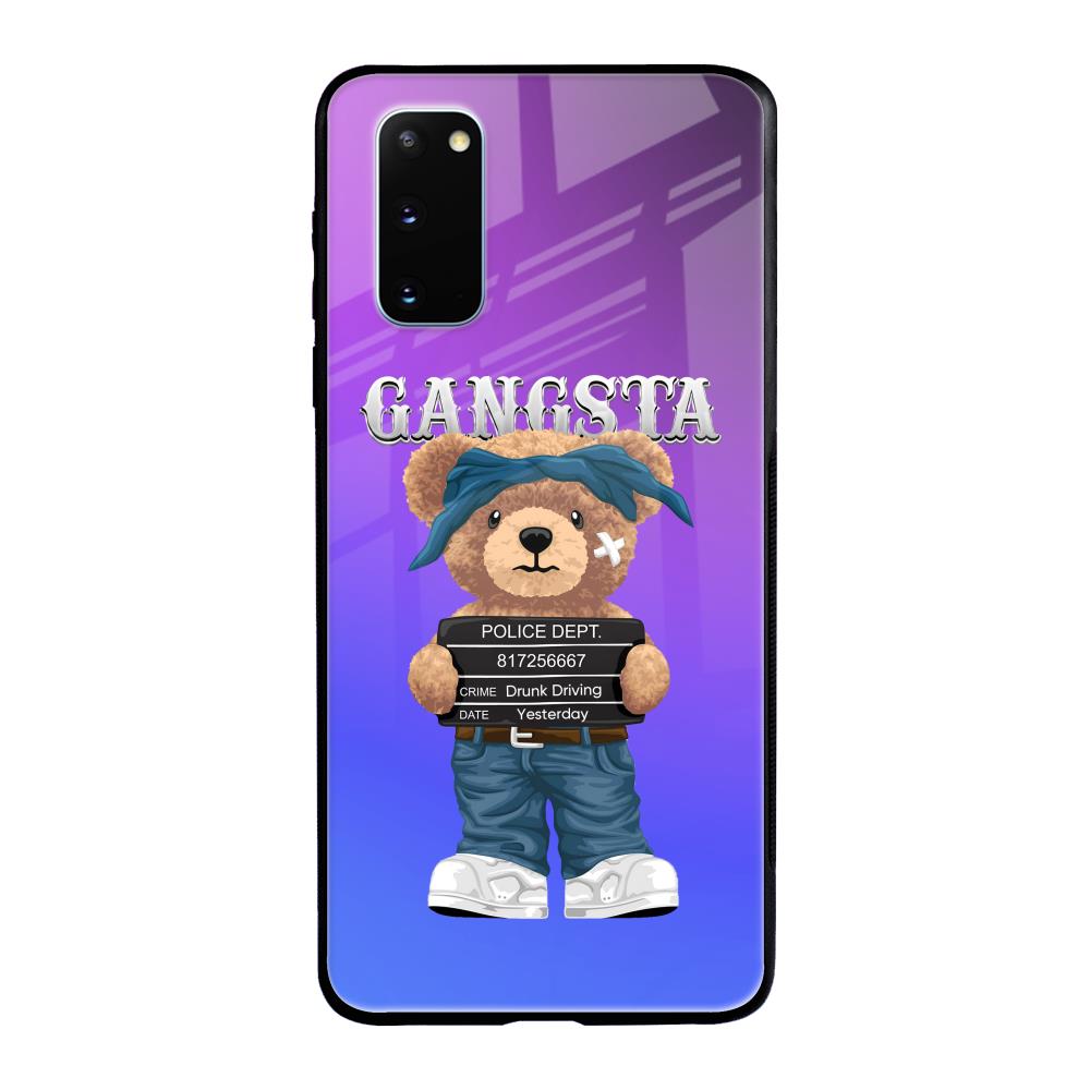 Gangsta Bear Samsung Galaxy S20 Glass Back Cover Online