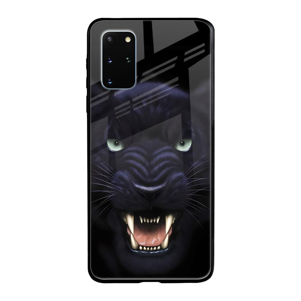 Angry Black Leopard Samsung Galaxy S20 Plus Glass Back Cover Online