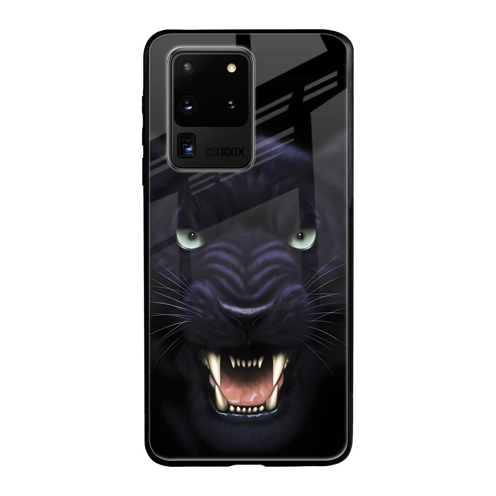 Angry Black Leopard Samsung Galaxy S20 Ultra Glass Back Cover Online