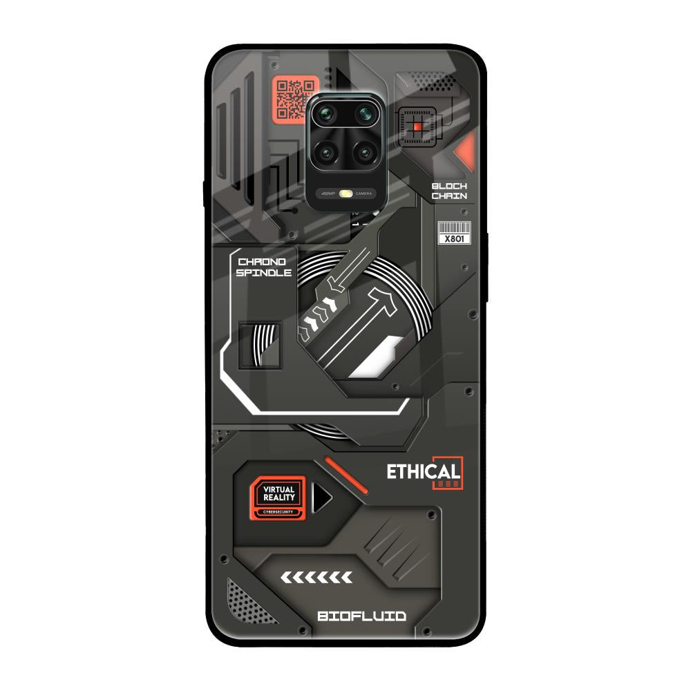 Tech Aesthetics Xiaomi Redmi Note 9 Pro Glass Back Cover Online
