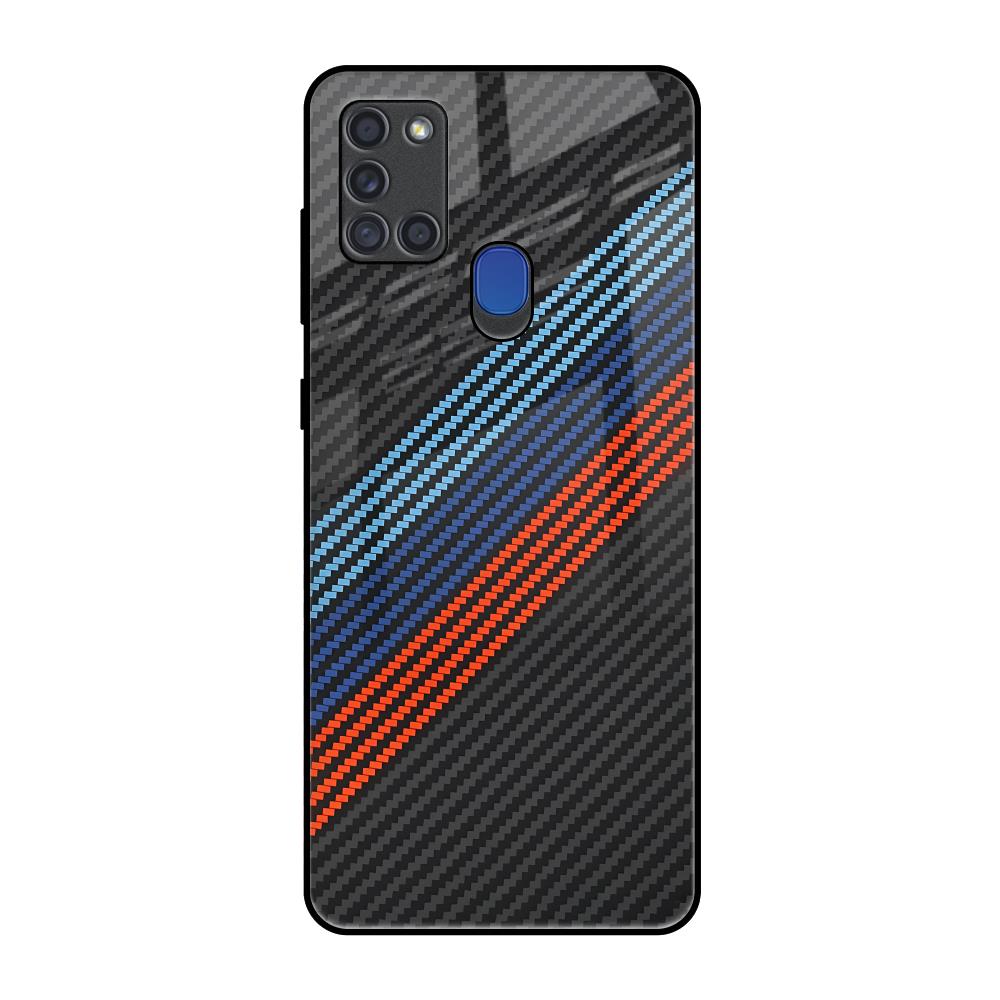 Carbon Inspired Samsung A21s Glass Back Cover Online