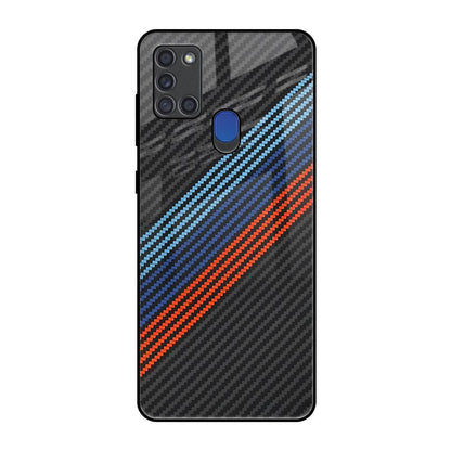 Carbon Inspired Samsung A21s Glass Back Cover Online