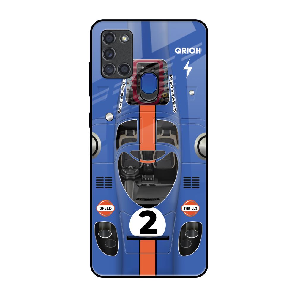 Car Adiction Samsung A21s Glass Back Cover Online