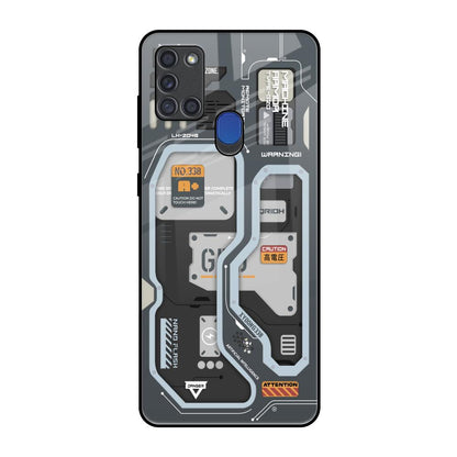 Retro Futuristic Samsung A21s Glass Back Cover Online