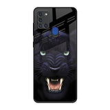 Angry Black Leopard Samsung A21s Glass Back Cover Online