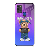 Gangsta Bear Samsung A21s Glass Back Cover Online