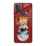Astronaut Bear Samsung A21s Glass Back Cover Online