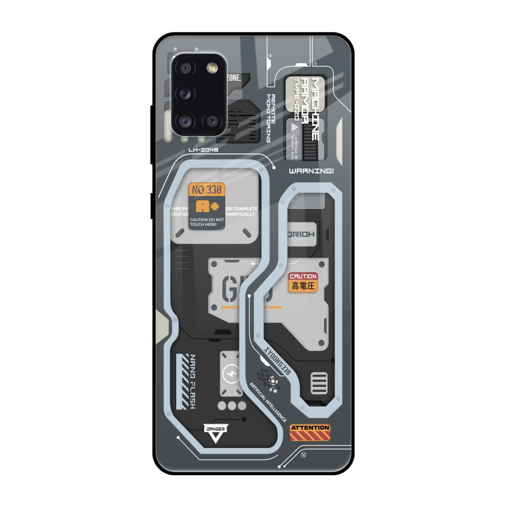 Retro Futuristic Samsung Galaxy A31 Glass Back Cover Online
