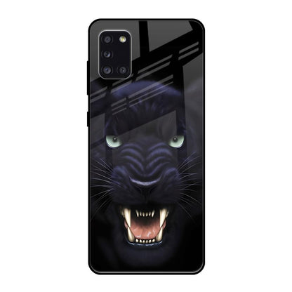 Angry Black Leopard Samsung Galaxy A31 Glass Back Cover Online