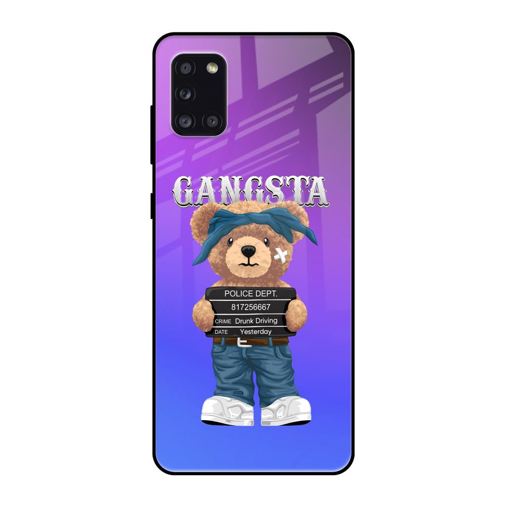 Gangsta Bear Samsung Galaxy A31 Glass Back Cover Online