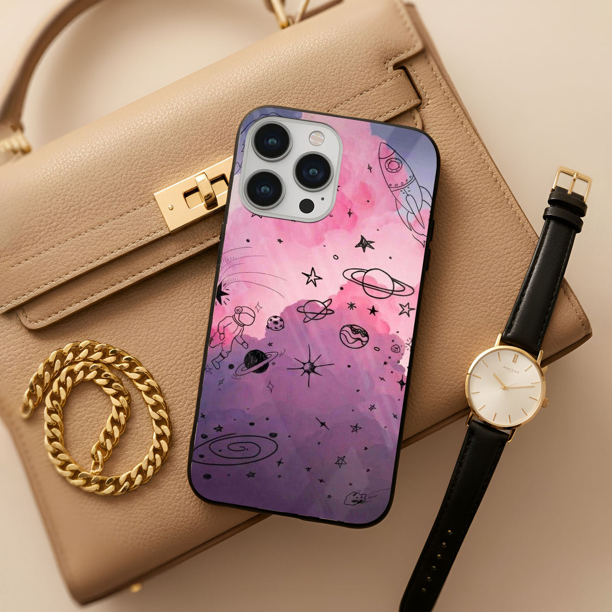 Space Doodles Glass Case
