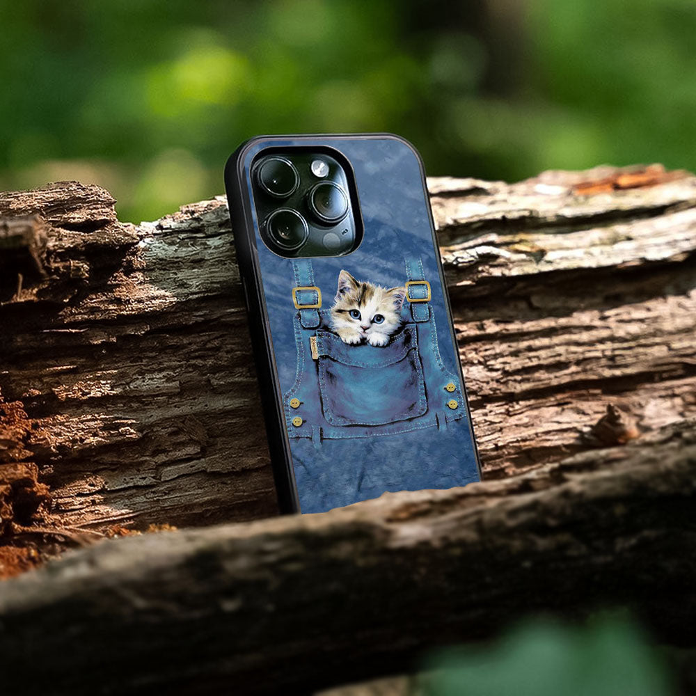 Kitty In Pocket Glass Case