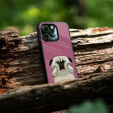 Funny Pug Face Glass Case