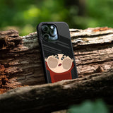 Cartoon In Mirror Glass Case