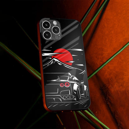 Dark Red Sky Glass Case