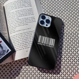 Black Barcode Glass Case