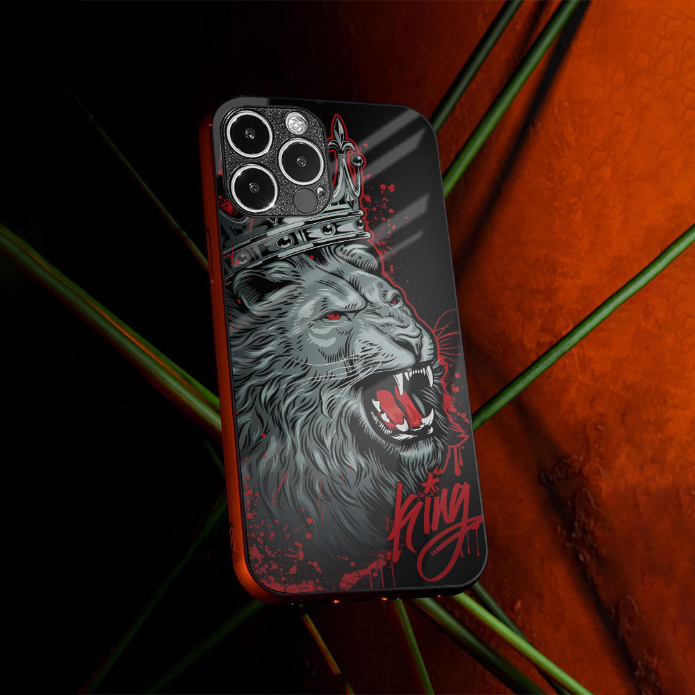 Red Lion King Glass Case