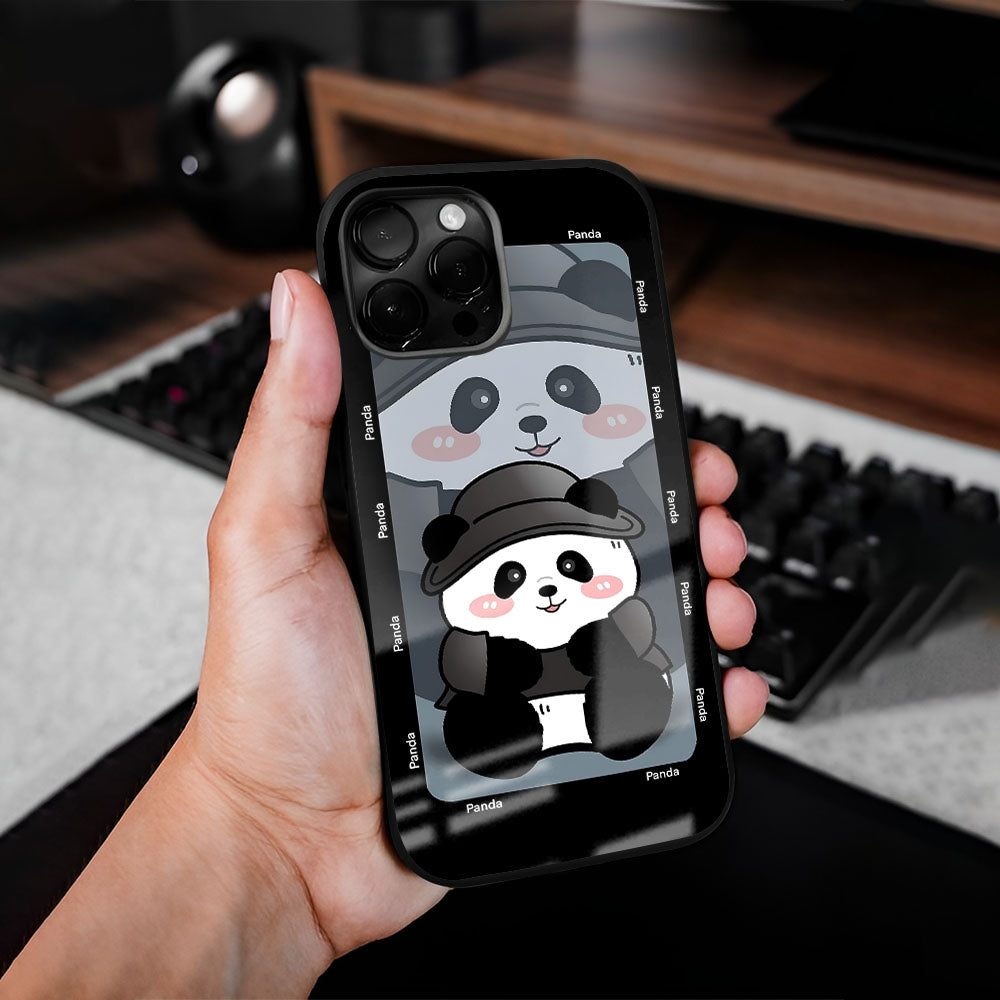 Cutie Panda Glass Case