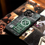 Green Camo Circuit Glass Case