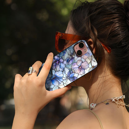 Majestic Flowers Glass Case