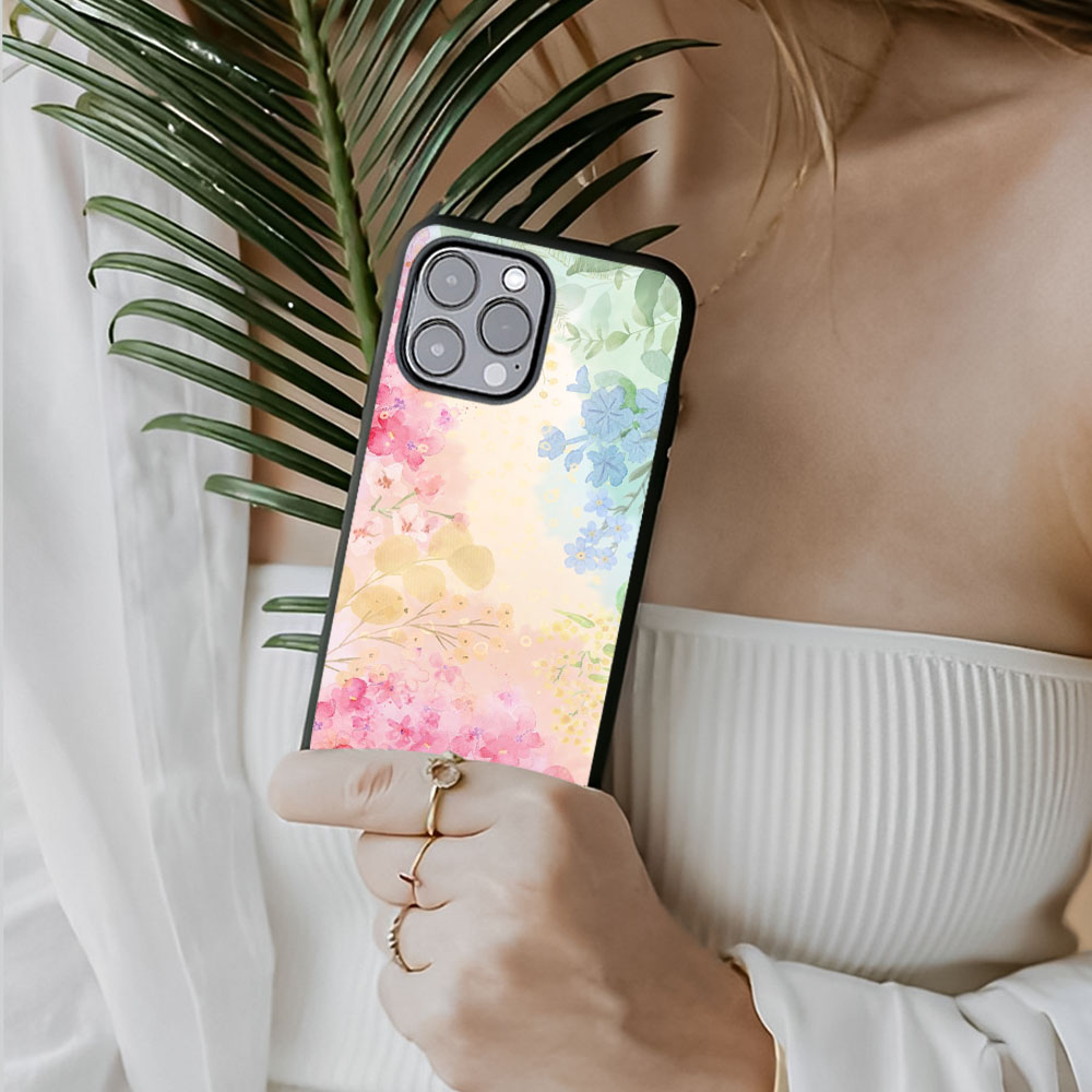 Colorful Petal Glass Case