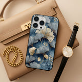 Floral Print Glass Case