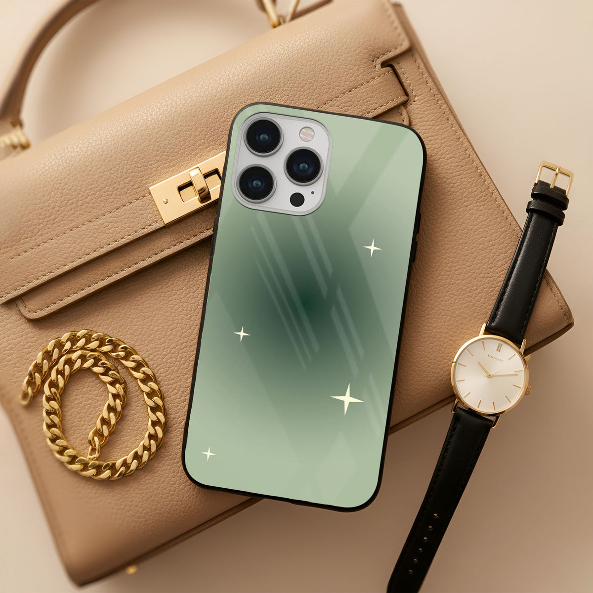 Star Print Glass Case