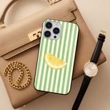 Lemon And Stripe Glass Case