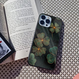 Elegant Gold Bloom Glass Case