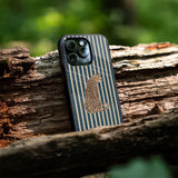 Blue Striped Glass Case