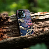 Wave & Pink Blossom Glass Case