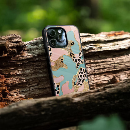 Leopard Abstract Print Glass Case