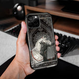 Black And White Horses Glass Case