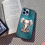 Adorable Baby Elephant Glass Case