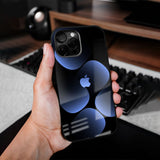 Five Blue Spots Glass Case