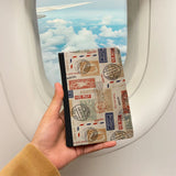 Vintage Stamps Passport Wallet