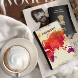 World Map Passport Cover
