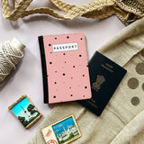 Peach Polka Passport Cover