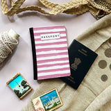 Pink Watercolor Passport Cover