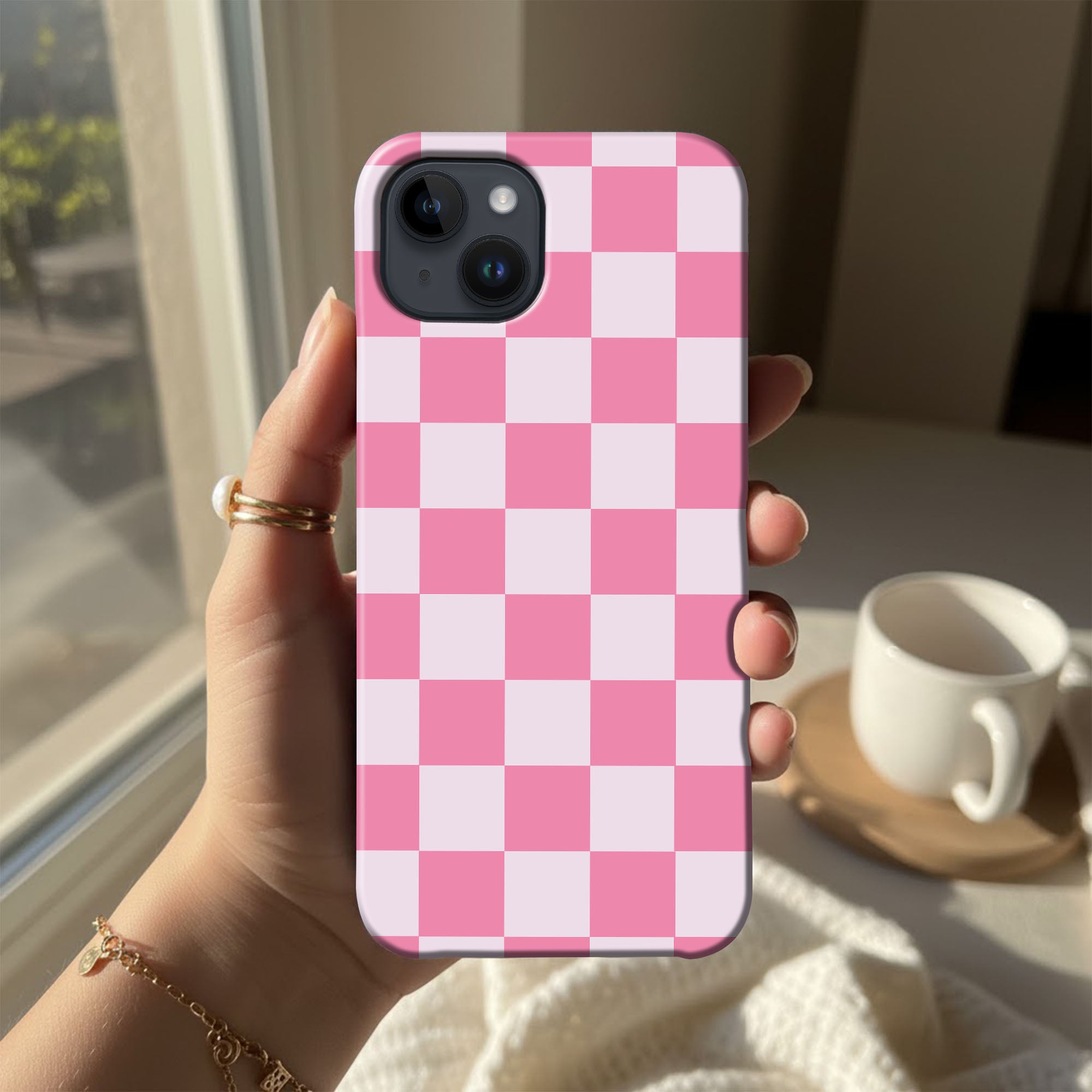 Pink Checkerboard
