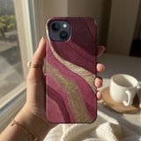 Wine Gold Waves