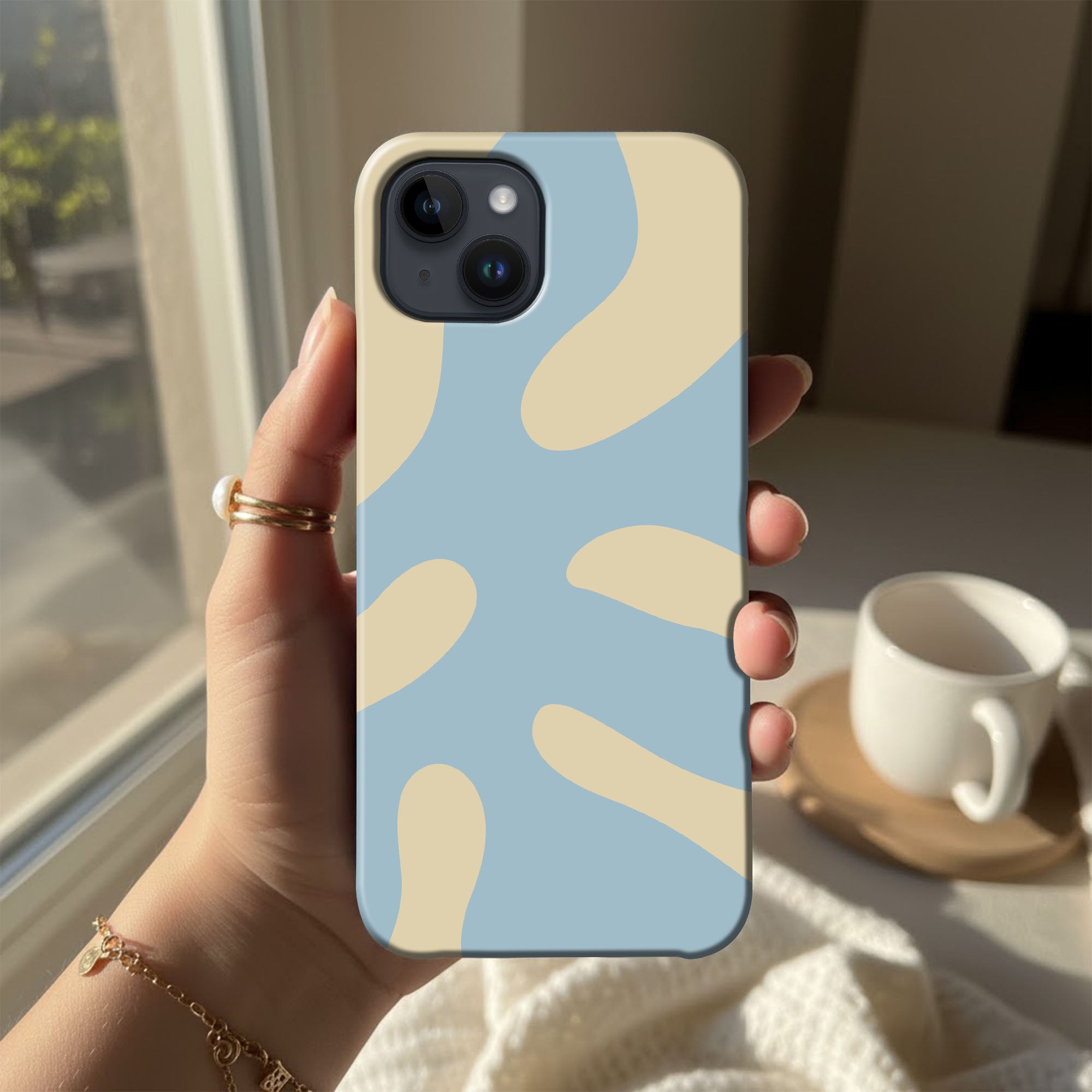 Blue Cream Abstract