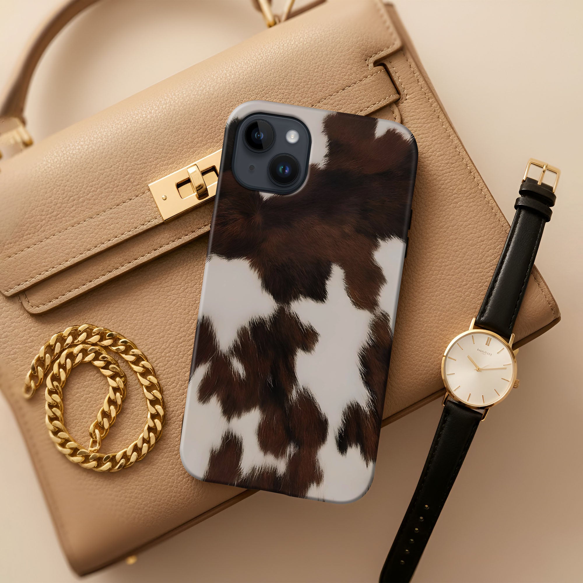 Brown Cowhide Tough Case